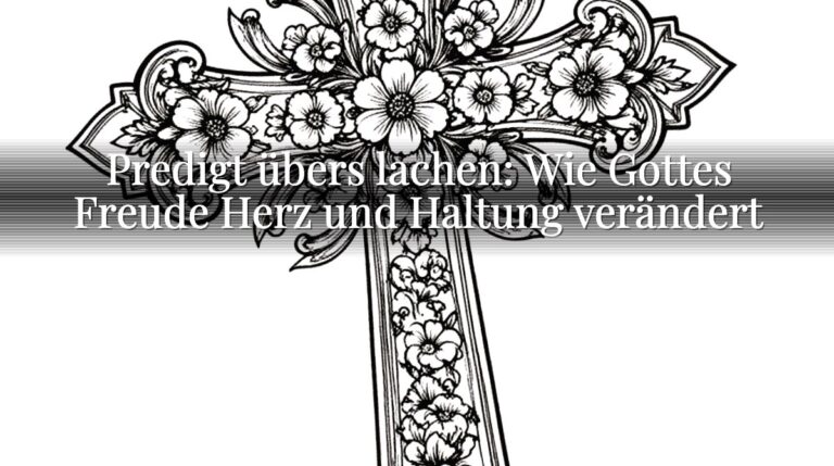 Predigt übers lachen: Wie Gottes Freude Herz und Haltung verändert
