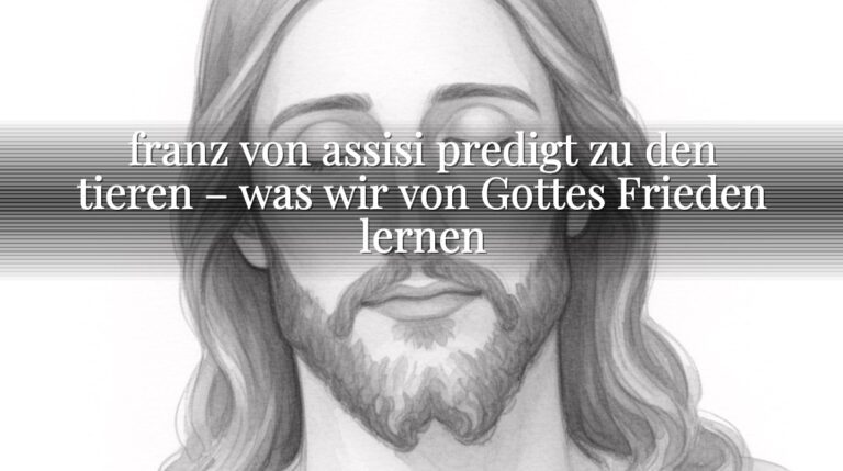 franz von assisi predigt zu den tieren – was wir von Gottes Frieden lernen