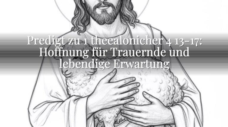 Predigt zu 1 theealonicher 4 13-17: Hoffnung für Trauernde und lebendige Erwartung