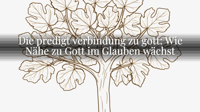 Die predigt verbindung zu gott: Wie Nähe zu Gott im Glauben wächst