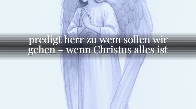 predigt herr zu wem sollen wir gehen – wenn Christus alles ist predigt herr zu wem sollen wir gehen – wenn Christus alles ist