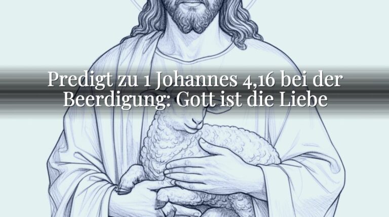 Predigt zu 1 Johannes 4,16 bei der Beerdigung: Gott ist die Liebe