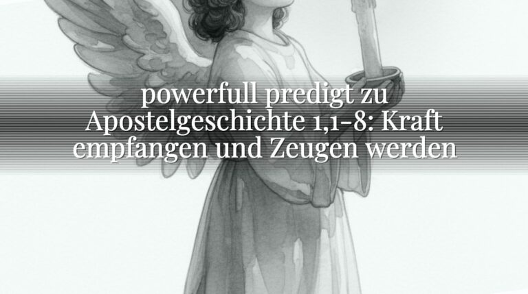 powerfull predigt zu Apostelgeschichte 1,1-8: Kraft empfangen und Zeugen werden