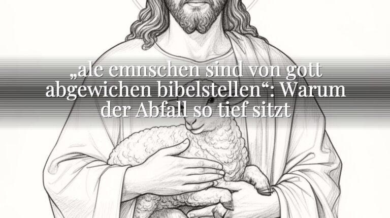 „ale emnschen sind von gott abgewichen bibelstellen“: Warum der Abfall so tief sitzt
