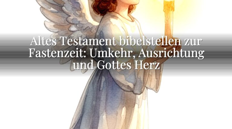 Altes Testament bibelstellen zur Fastenzeit: Umkehr, Ausrichtung und Gottes Herz