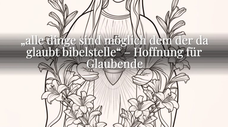 „alle dinge sind möglich dem der da glaubt bibelstelle“ – Hoffnung für Glaubende „alle dinge sind möglich dem der da glaubt bibelstelle“ – Hoffnung für Glaubende