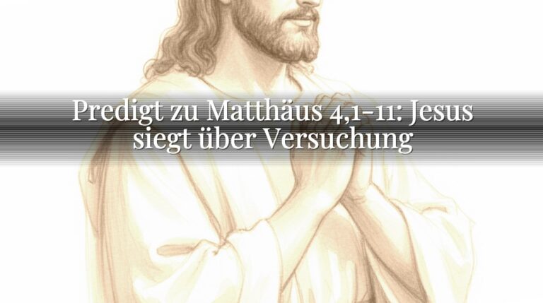 Predigt zu Matthäus 4,1-11: Jesus siegt über Versuchung