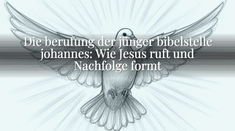 Die berufung der jünger bibelstelle johannes: Wie Jesus ruft und Nachfolge formt