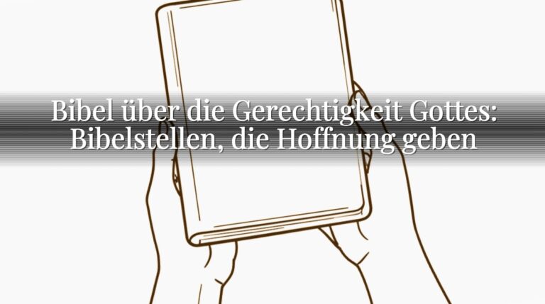 Bibel über die Gerechtigkeit Gottes: Bibelstellen, die Hoffnung geben