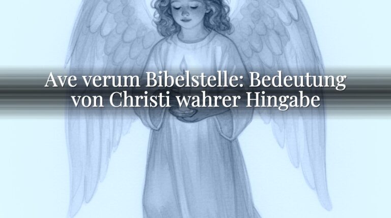 Ave verum Bibelstelle: Bedeutung von Christi wahrer Hingabe