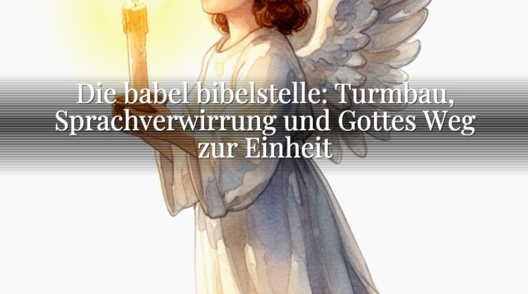 Die babel bibelstelle: Turmbau, Sprachverwirrung und Gottes Weg zur Einheit