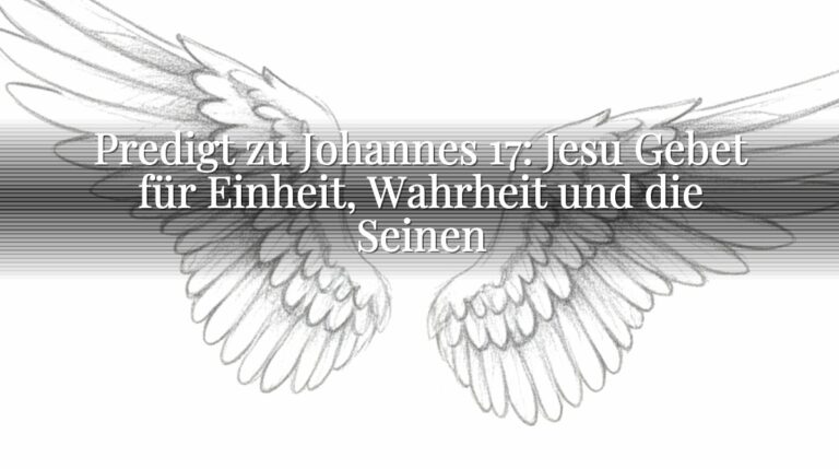 Predigt zu Johannes 17: Jesu Gebet für Einheit, Wahrheit und die Seinen