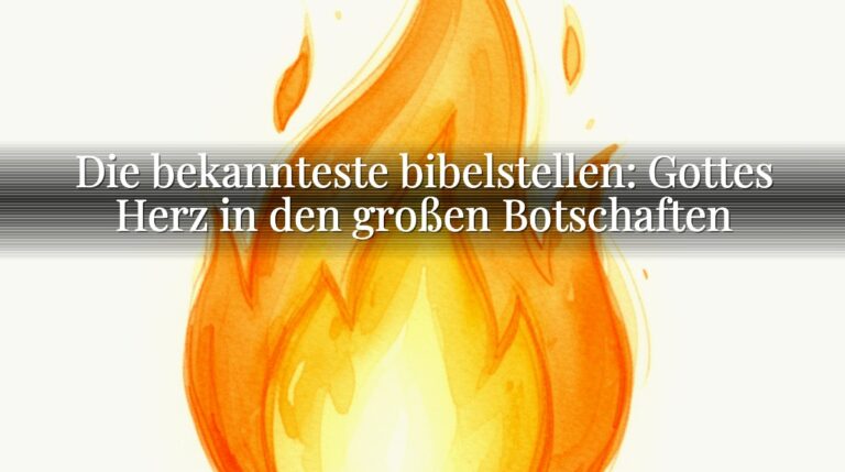 Die bekannteste bibelstellen: Gottes Herz in den großen Botschaften