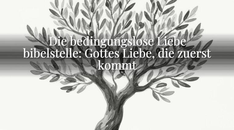 Die bedingungslose Liebe bibelstelle: Gottes Liebe, die zuerst kommt
