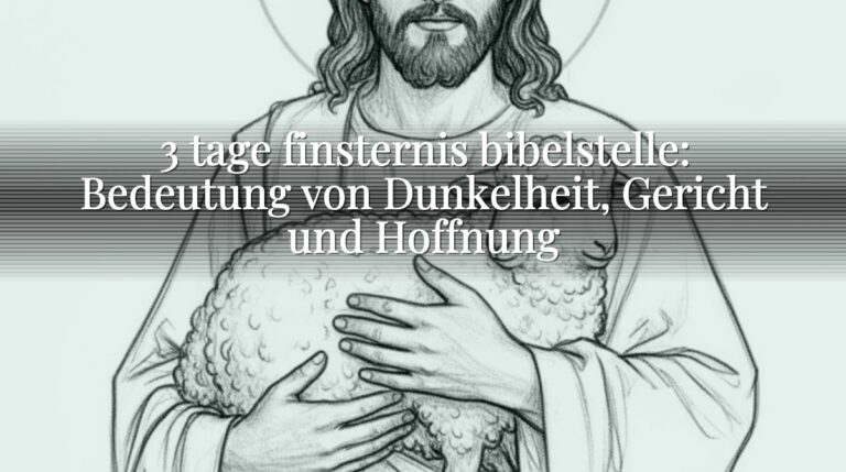 3 tage finsternis bibelstelle: Bedeutung von Dunkelheit, Gericht und Hoffnung