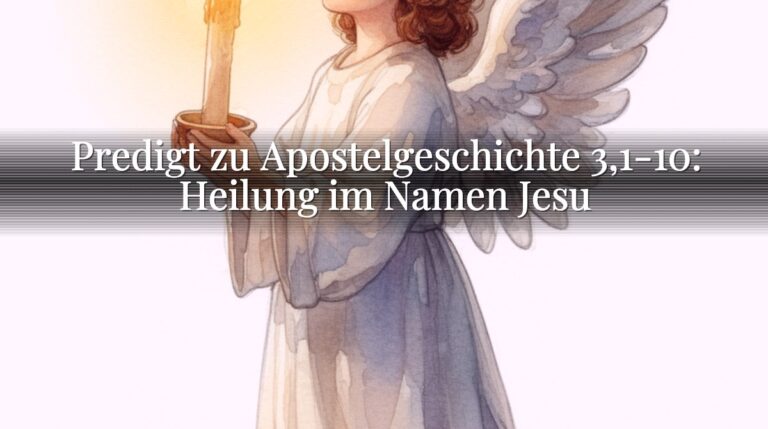 Predigt zu Apostelgeschichte 3,1-10: Heilung im Namen Jesu