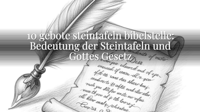 10 gebote steintafeln bibelstelle: Bedeutung der Steintafeln und Gottes Gesetz