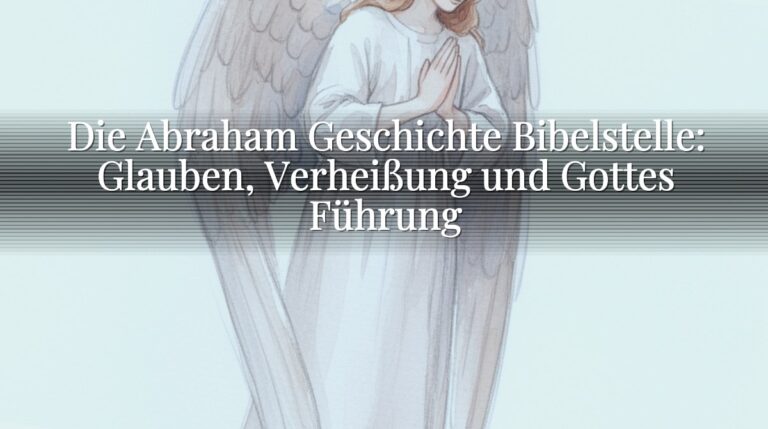 Die Abraham Geschichte Bibelstelle: Glauben, Verheißung und Gottes Führung