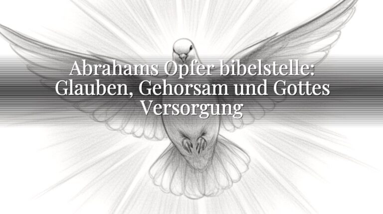 Abrahams Opfer bibelstelle: Glauben, Gehorsam und Gottes Versorgung