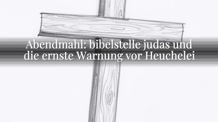 Abendmahl: bibelstelle judas und die ernste Warnung vor Heuchelei
