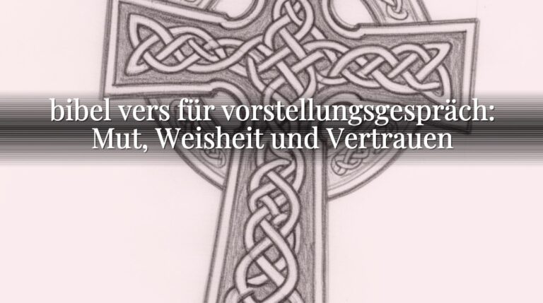 bibel vers für vorstellungsgespräch: Mut, Weisheit und Vertrauen