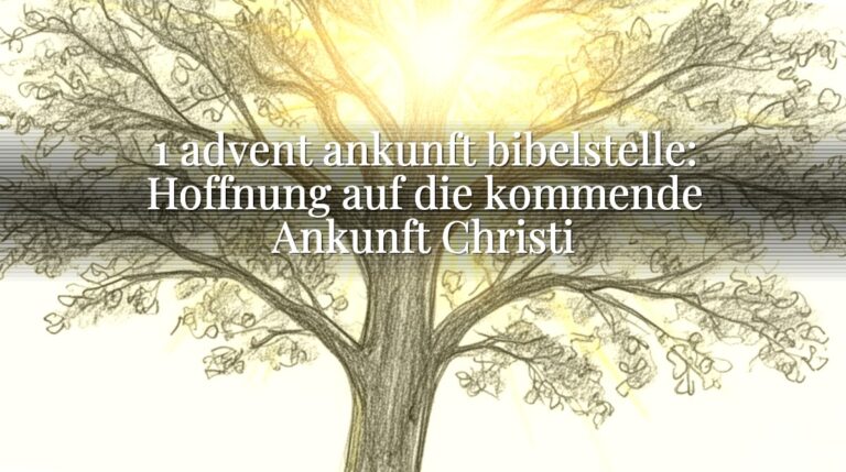 1 advent ankunft bibelstelle: Hoffnung auf die kommende Ankunft Christi