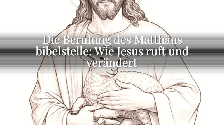 Die Berufung des Matthäus bibelstelle: Wie Jesus ruft und verändert