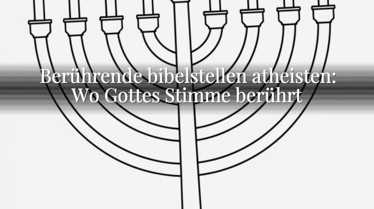 Berührende bibelstellen atheisten: Wo Gottes Stimme berührt