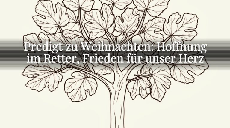 Predigt zu Weihnachten: Hoffnung im Retter, Frieden für unser Herz