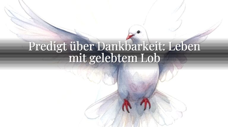 Predigt über Dankbarkeit: Leben mit gelebtem Lob