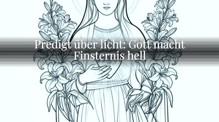 Predigt über licht: Gott macht Finsternis hell