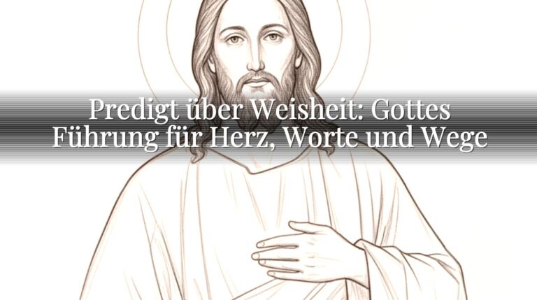 Predigt über Weisheit: Gottes Führung für Herz, Worte und Wege