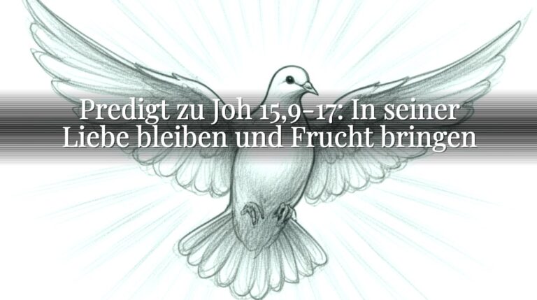 Predigt zu Joh 15,9-17: In seiner Liebe bleiben und Frucht bringen