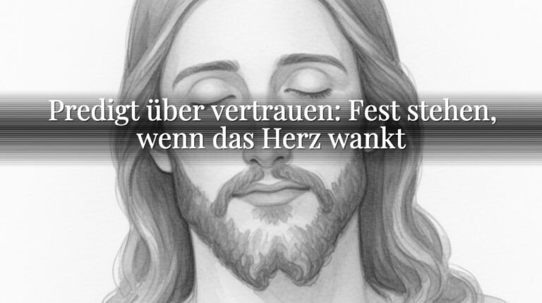 Predigt über vertrauen: Fest stehen, wenn das Herz wankt