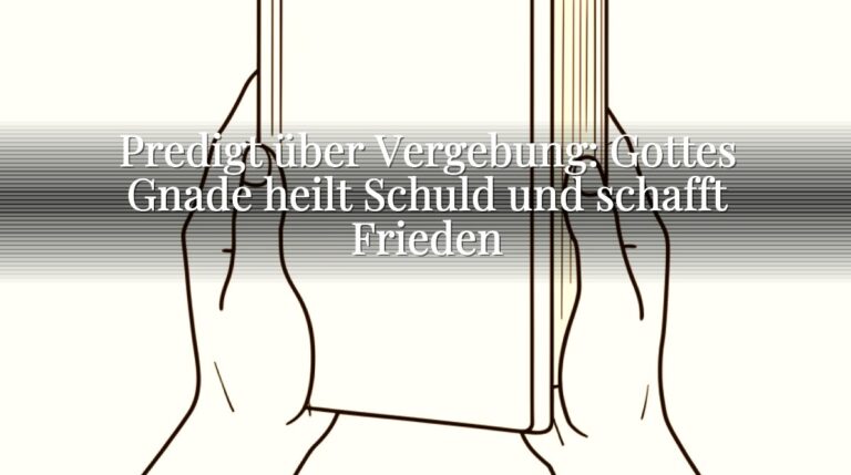 Predigt über Vergebung: Gottes Gnade heilt Schuld und schafft Frieden