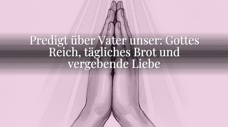 Predigt über Vater unser: Gottes Reich, tägliches Brot und vergebende Liebe