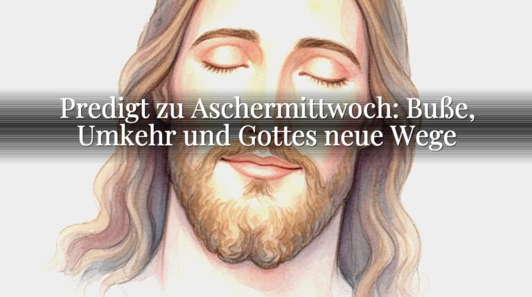 Predigt zu Aschermittwoch: Buße, Umkehr und Gottes neue Wege