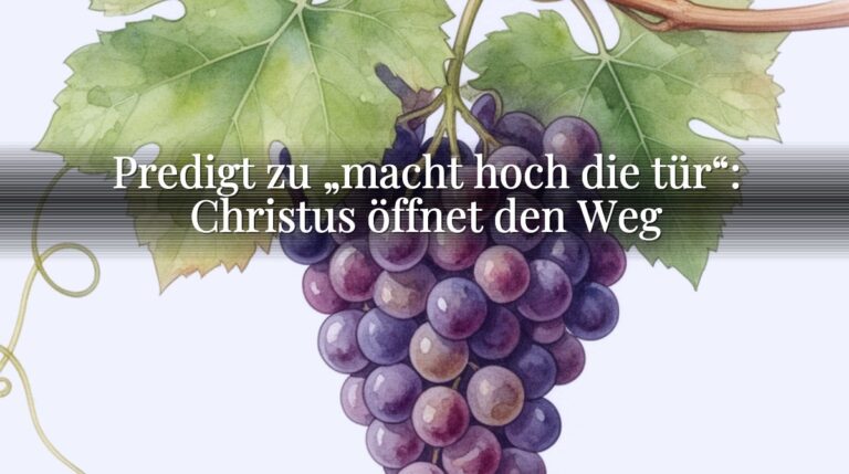 Predigt zu „macht hoch die tür“: Christus öffnet den Weg
