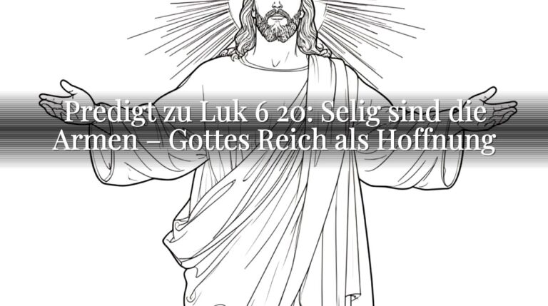 Predigt zu Luk 6 20: Selig sind die Armen – Gottes Reich als Hoffnung Predigt zu Luk 6 20: Selig sind die Armen – Gottes Reich als Hoffnung