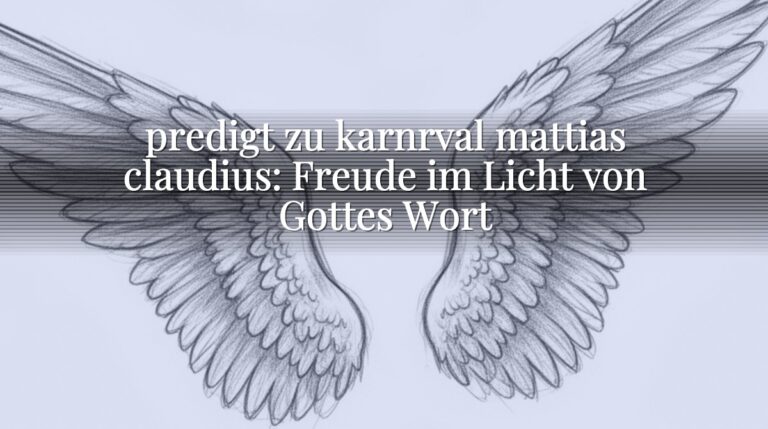 predigt zu karnrval mattias claudius: Freude im Licht von Gottes Wort