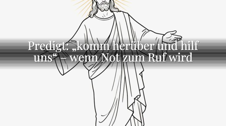 Predigt: „komm herüber und hilf uns“ – wenn Not zum Ruf wird Predigt: „komm herüber und hilf uns“ – wenn Not zum Ruf wird