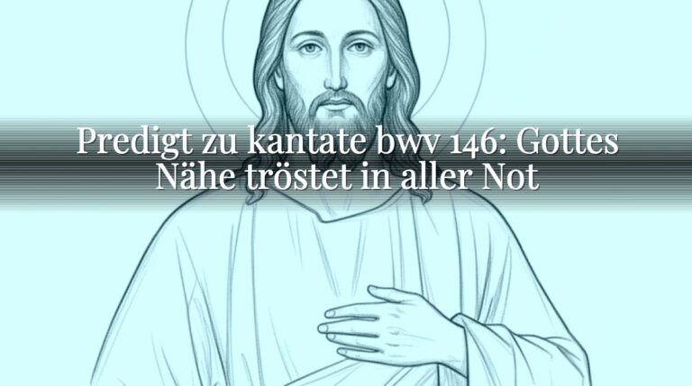 Predigt zu kantate bwv 146: Gottes Nähe tröstet in aller Not Predigt zu kantate bwv 146: Gottes Nähe tröstet in aller Not