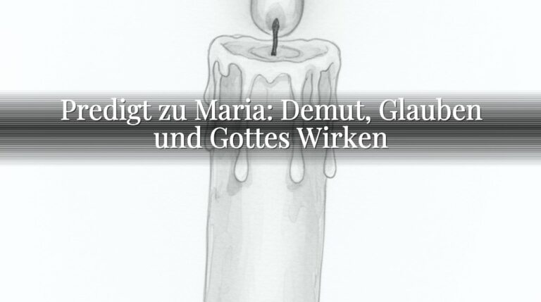 Predigt zu Maria: Demut, Glauben und Gottes Wirken