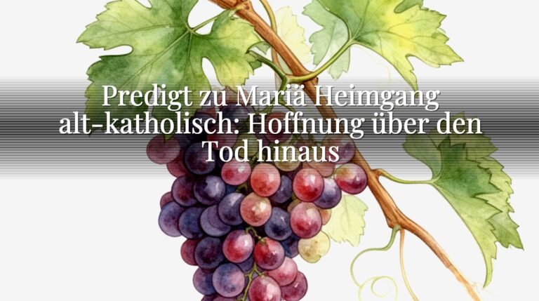 Predigt zu Mariä Heimgang alt-katholisch: Hoffnung über den Tod hinaus