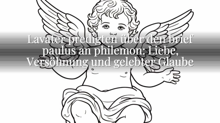 Lavater predigten über den brief paulus an philemon: Liebe, Versöhnung und gelebter Glaube