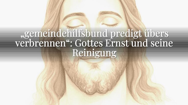 „gemeindehilfsbund predigt übers verbrennen“: Gottes Ernst und seine Reinigung