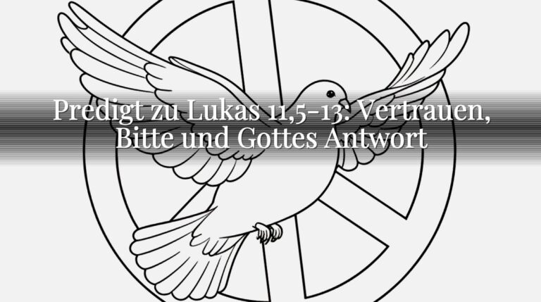 Predigt zu Lukas 11,5-13: Vertrauen, Bitte und Gottes Antwort