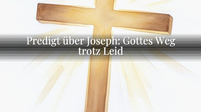 Predigt über Joseph: Gottes Weg trotz Leid