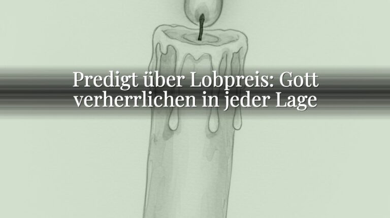 Predigt über Lobpreis: Gott verherrlichen in jeder Lage