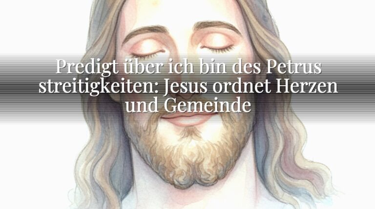Predigt über ich bin des Petrus streitigkeiten: Jesus ordnet Herzen und Gemeinde Predigt über ich bin des Petrus streitigkeiten: Jesus ordnet Herzen und Gemeinde